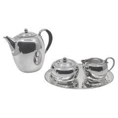 Georg Jensen Sterling Silver Coffee Service and Tray 547, 1938