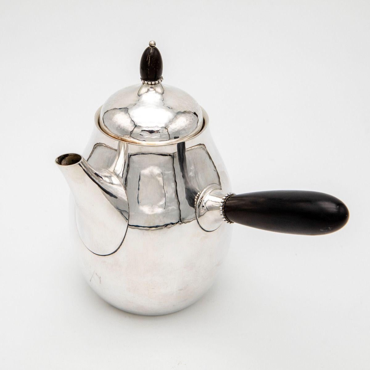 Danois Service à café en argent sterling de Georg Jensen, Model No. 80 en vente