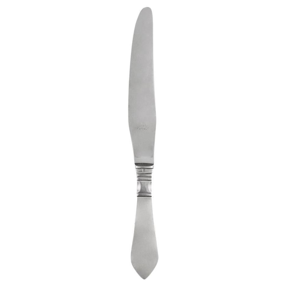 Georg Jensen Sterling Silver Continental Dinner Knife, Short Handle 013 For Sale