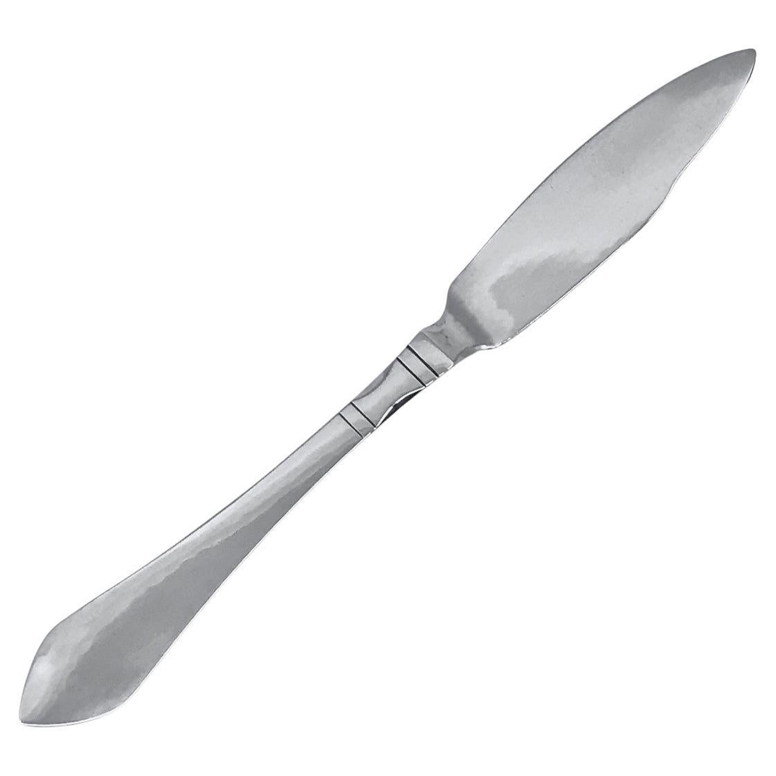Georg Jensen Sterling Silver Continental Fish Knife 062 For Sale