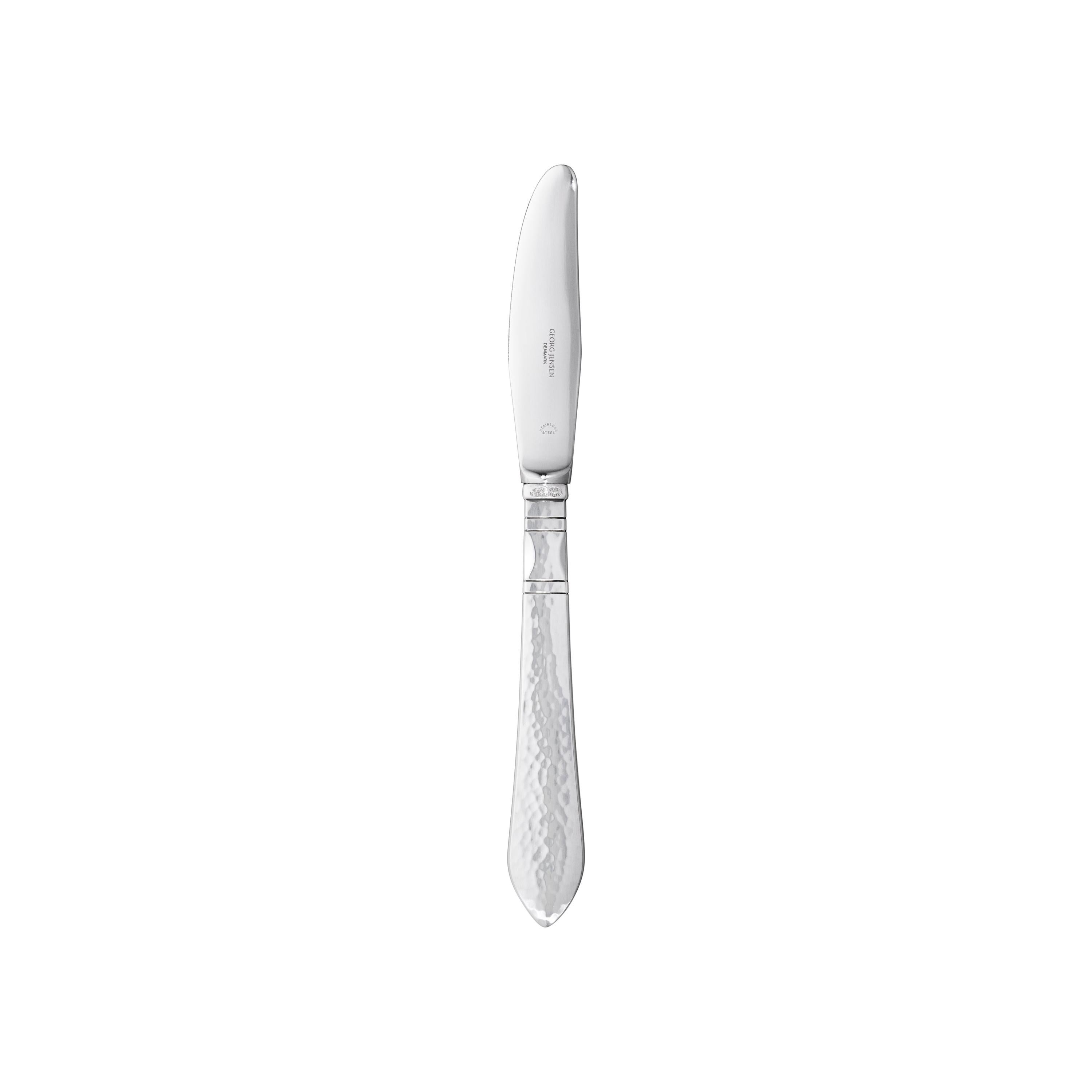 Langes kontinentales Luncheon-Messer mit langem Griff aus Sterlingsilber von Georg Jensen