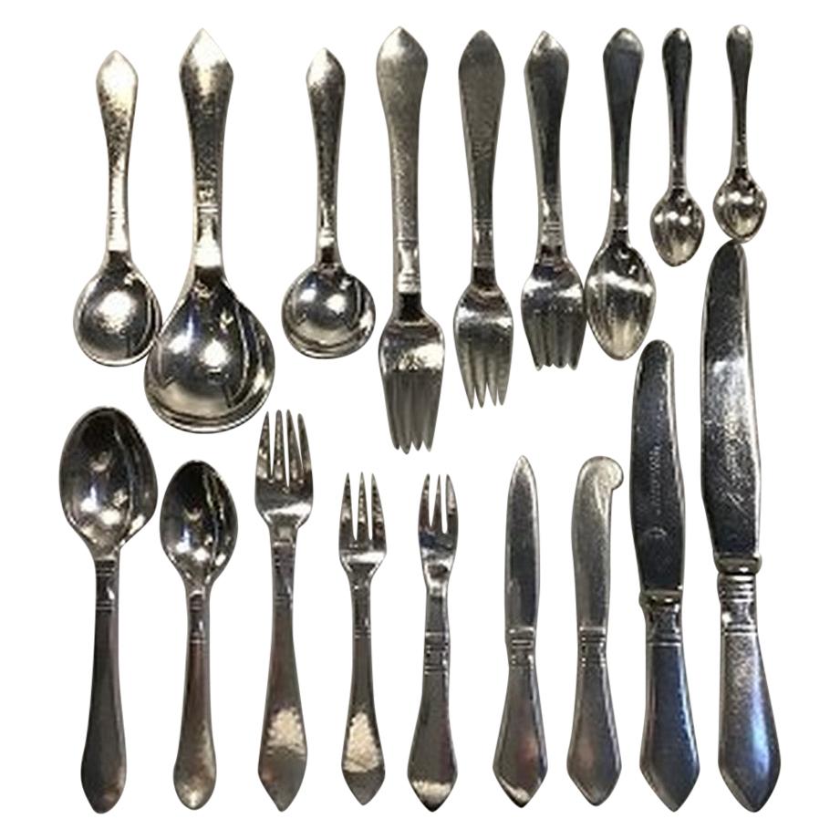 Georg Jensen Sterling Silver Continental Set for 12 People '216 Pcs' For Sale