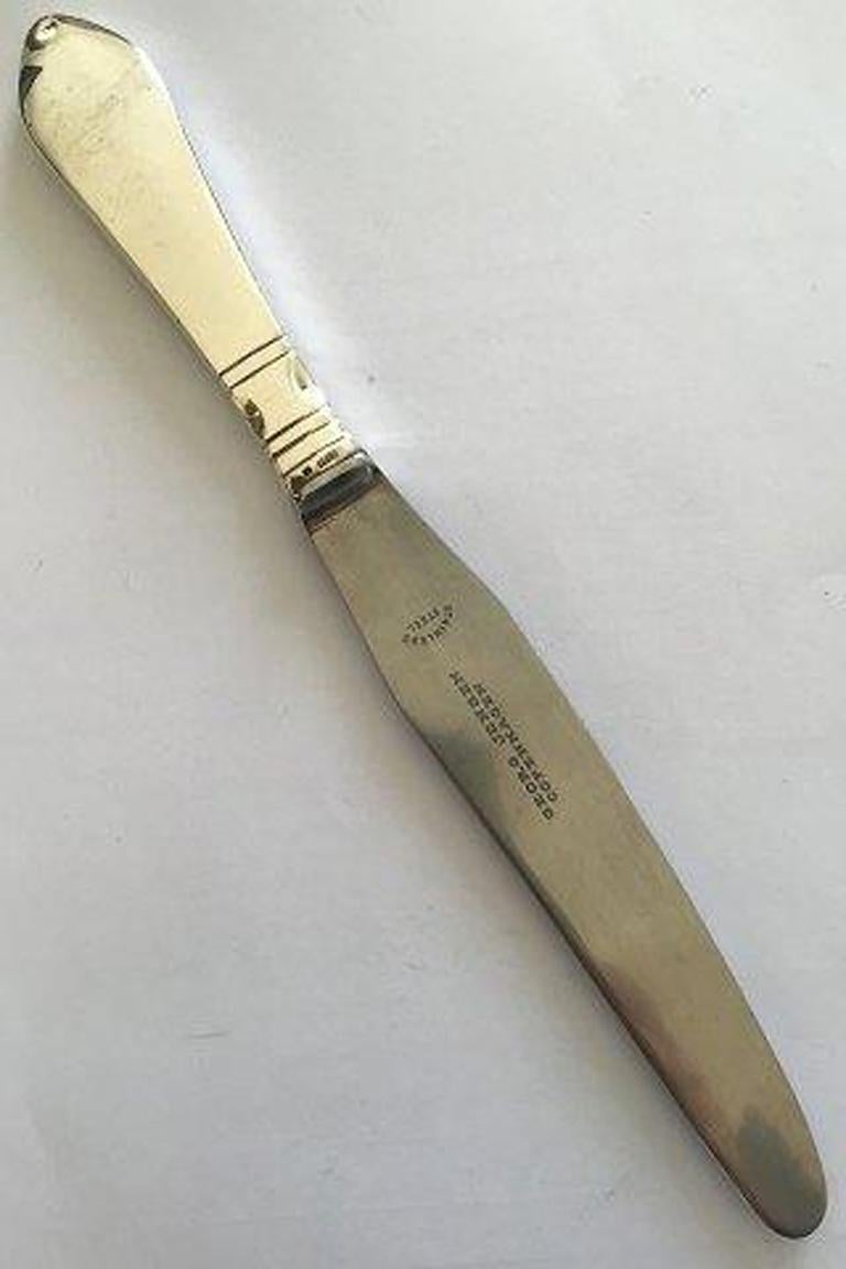 20th Century Georg Jensen Sterling Silver Continetal Dinner Knife No 003 For Sale