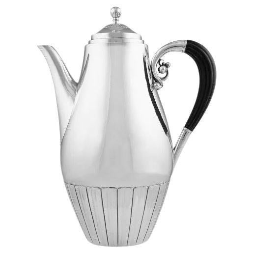 Georg Jensen Sterling Silver “Cosmos” Coffee Pot For Sale