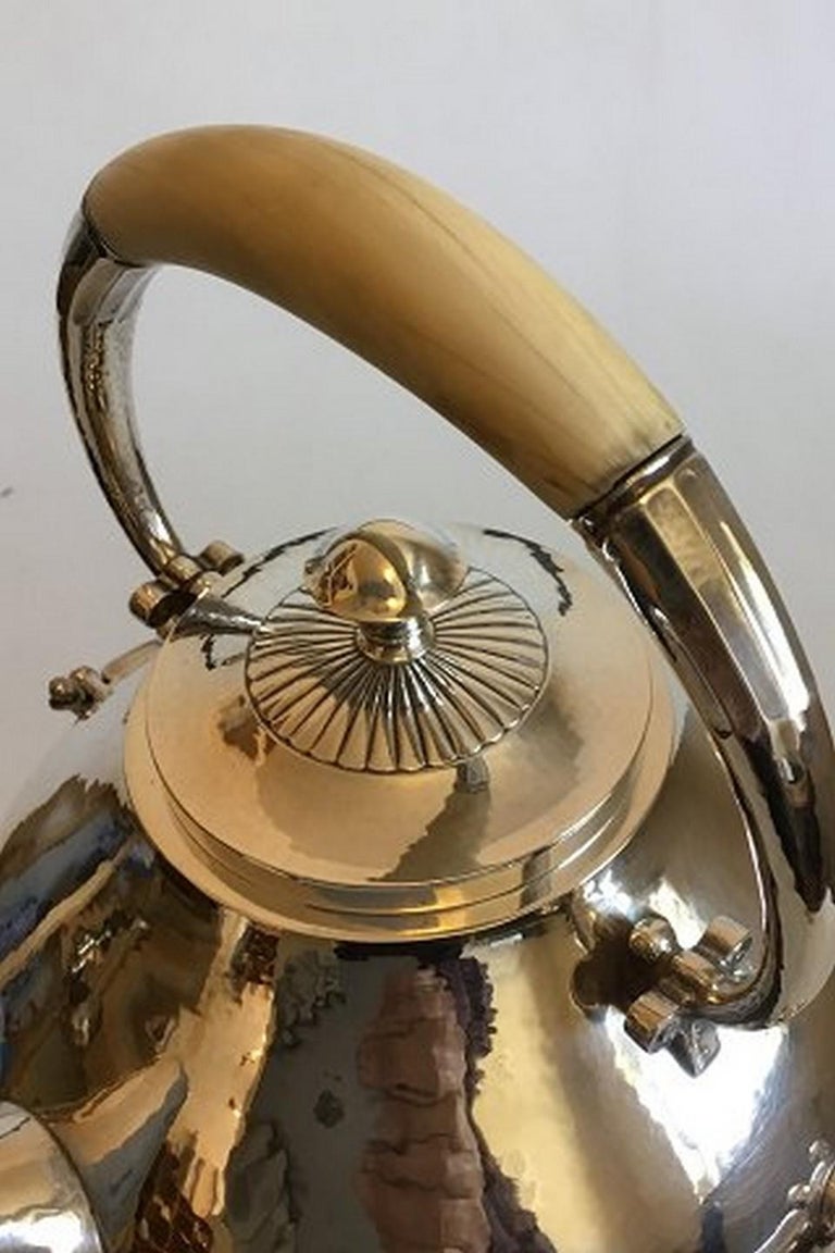 Jensen Sterling Silver Cosmos Swing Tea Kettle No. 45, from 1925