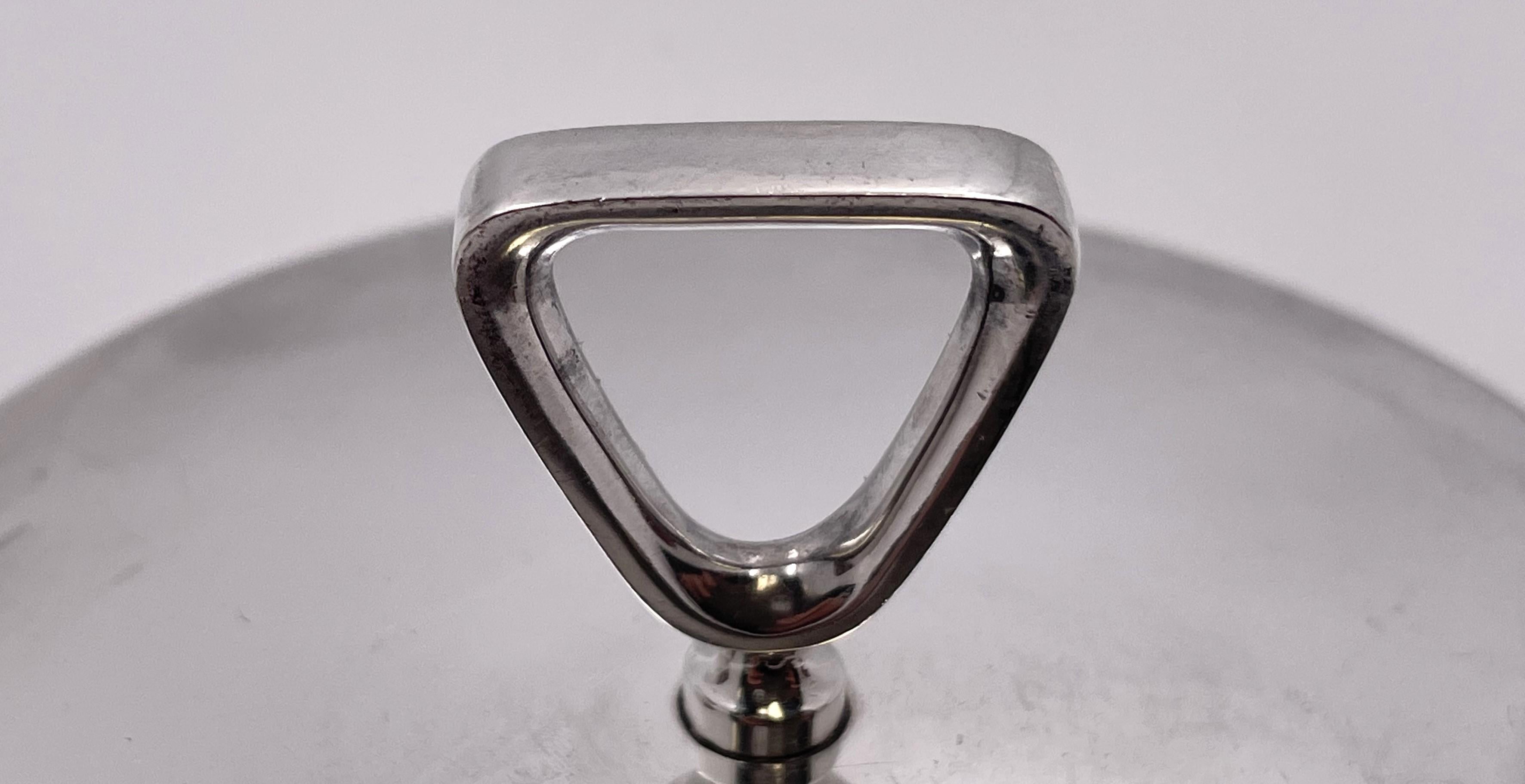 Georg Jensen Sterling Silver Creamer & Sugar Bowl #1015 in Bernadotte Pattern For Sale 1