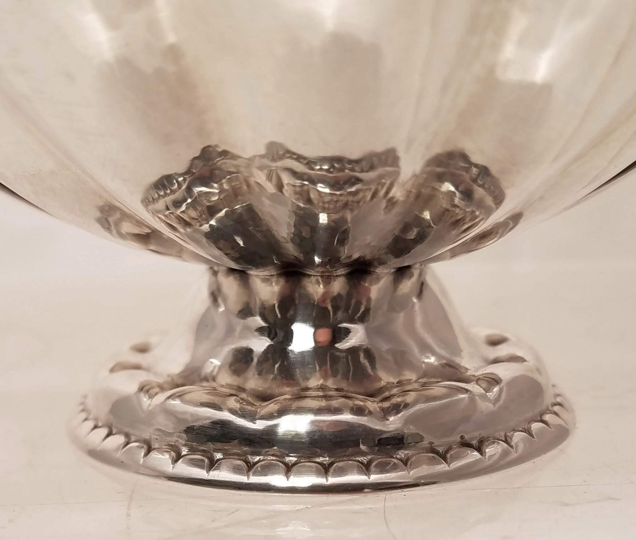 20th Century Georg Jensen Sterling Silver Creamer & Sugar Bowl in Pattern 479B For Sale