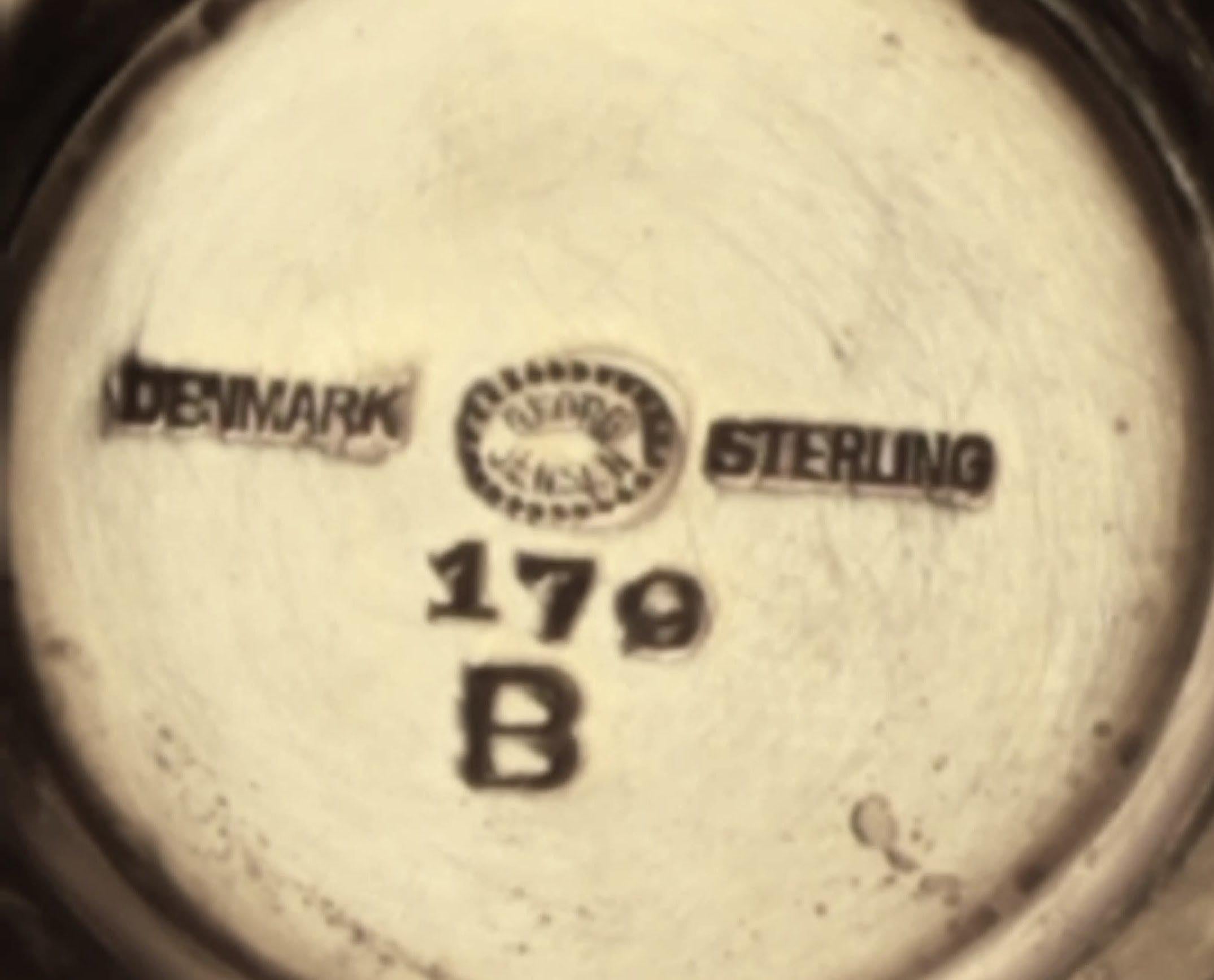 Georg Jensen Sterlingsilber Creme- und Zuckerschale in Muster 479B im Angebot 1
