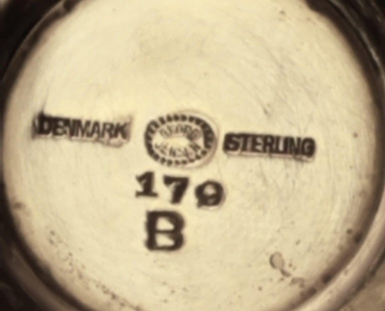Georg Jensen Sterling Silver Creamer & Sugar Bowl in Pattern 479B For Sale 1
