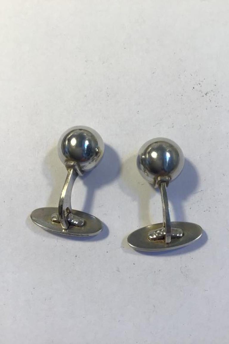 Georg Jensen Sterling Silver Cufflinks In Good Condition For Sale In Copenhagen, DK