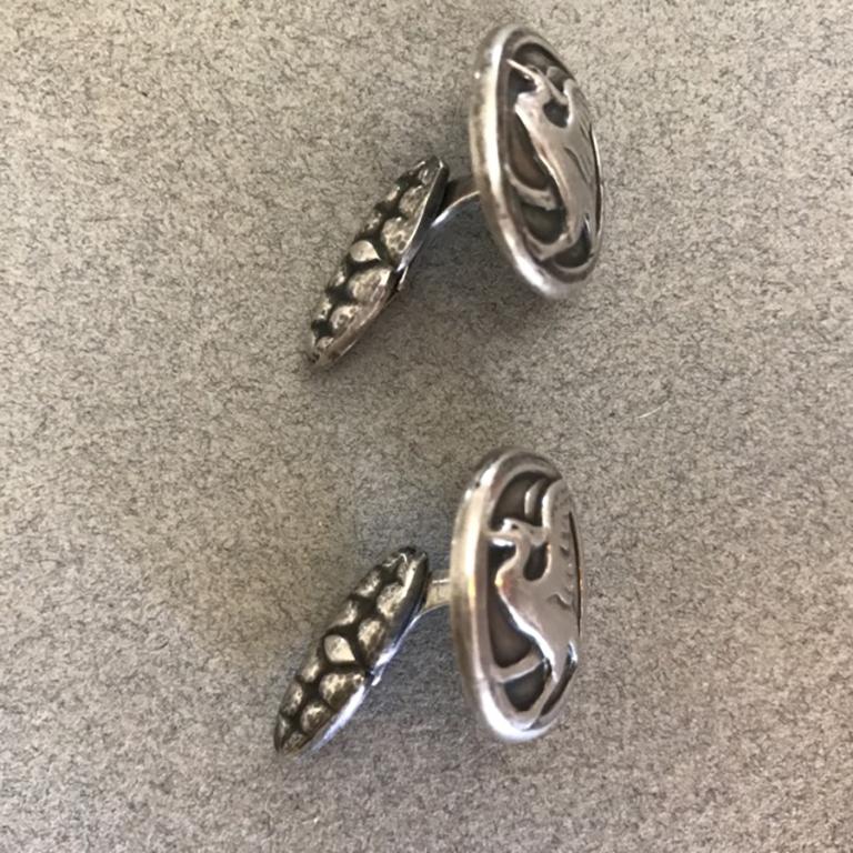 Art Nouveau Georg Jensen Sterling Silver Cufflinks, No 30 For Sale