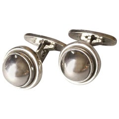 Vintage Georg Jensen Sterling Silver Cufflinks No. 44D by Harald Nielsen