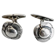 Retro Georg Jensen Sterling Silver Cufflinks No 9