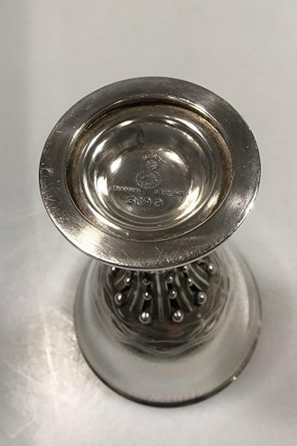 Hand-Crafted Georg Jensen Sterling Silver Cup on Stem/Goblet No. 309B For Sale
