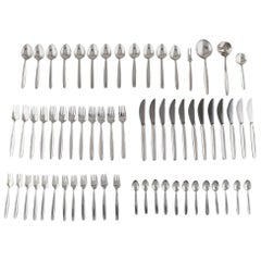 Georg Jensen Sterling Silver 'Cypress' Cutlery, Complete Dinner Service
