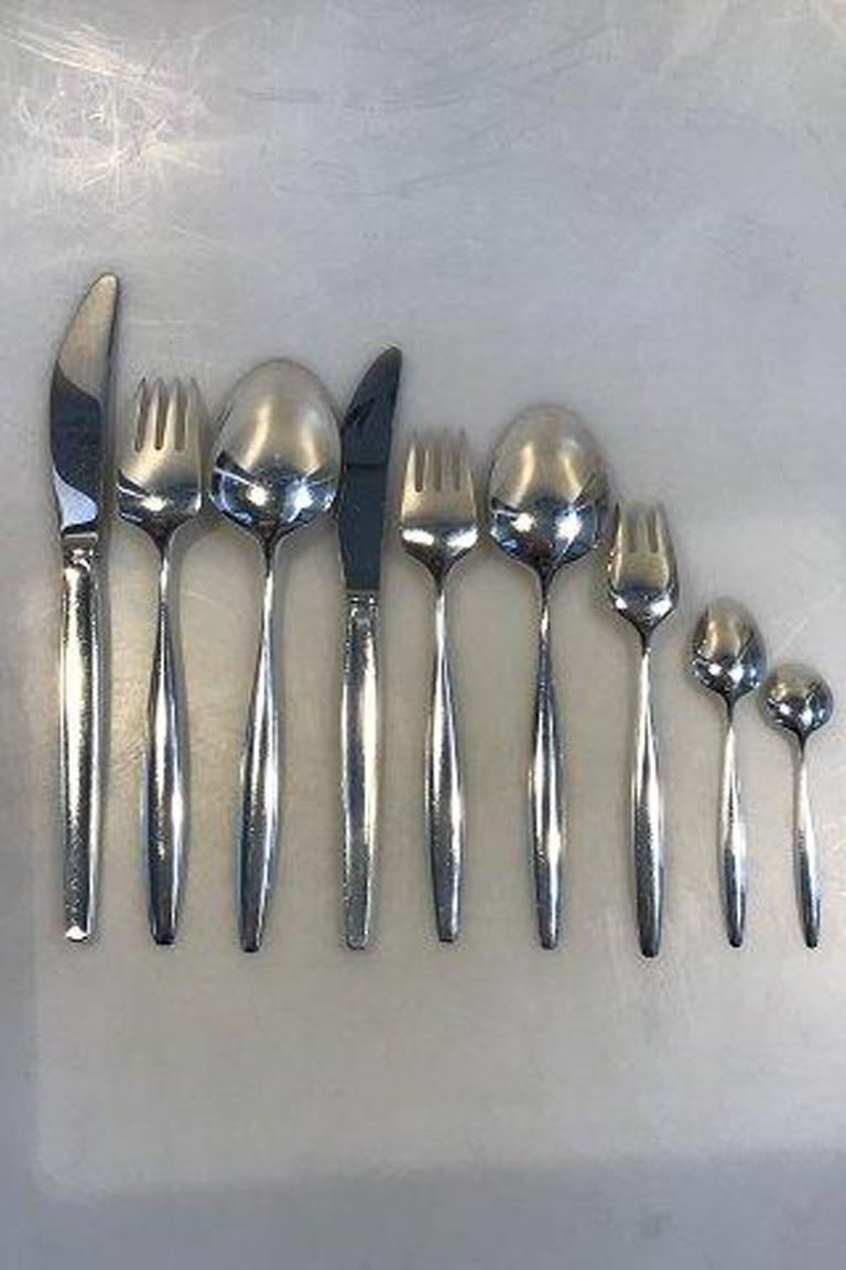 Jensen Sterling Silver Cypress Set for 6 People '54 pcs' For Sale