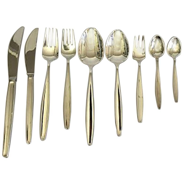 Georg Jensen Sterling Silver 'Cypress' Set of 108 Pieces for 12 Person