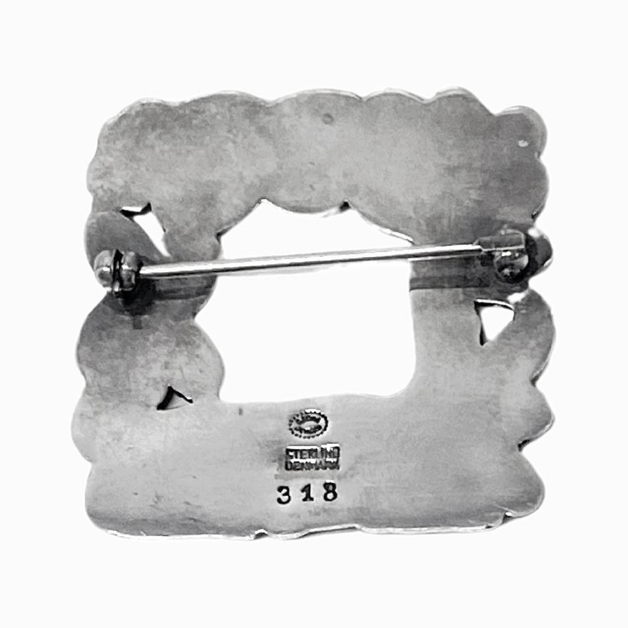 Georg Jensen Broche cerf et écureuil en argent sterling n° 318 1