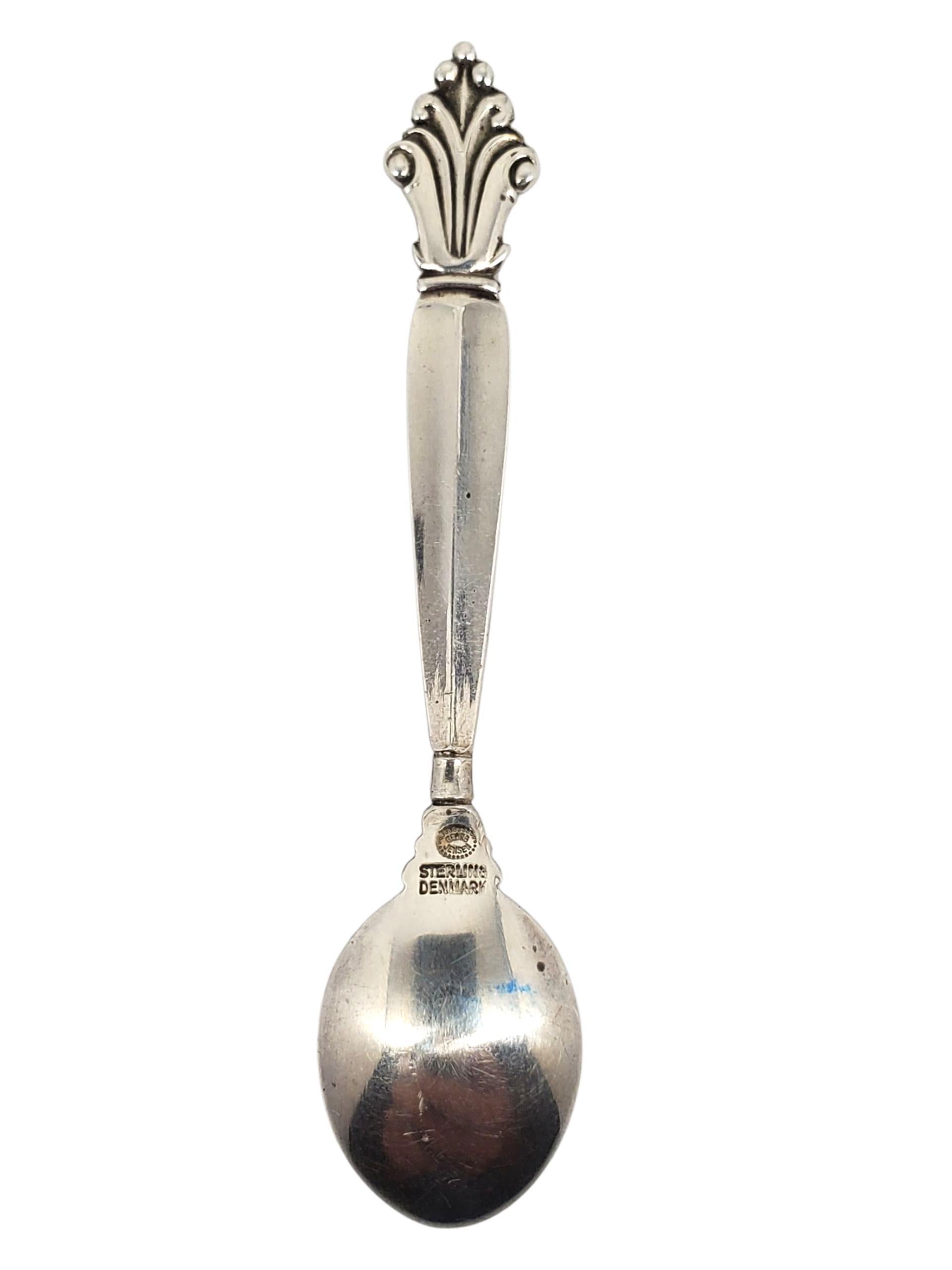 Contemporary Georg Jensen Sterling Silver Denmark Salt Spoon #22659 For Sale