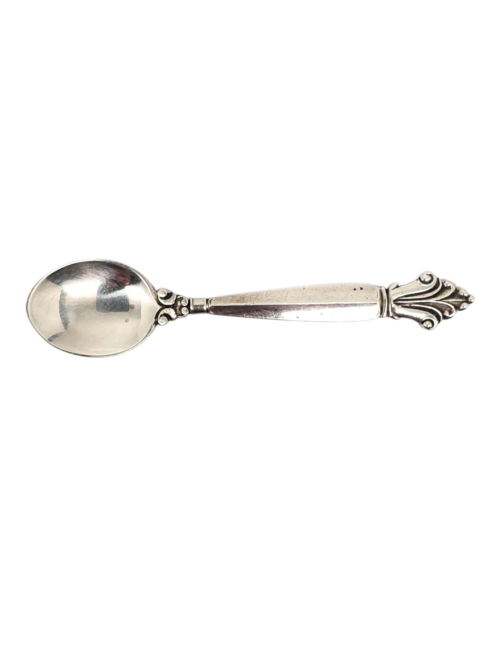 Georg Jensen Sterling Silver Denmark Salt Spoon #22659 In Good Condition For Sale In Washington Depot, CT