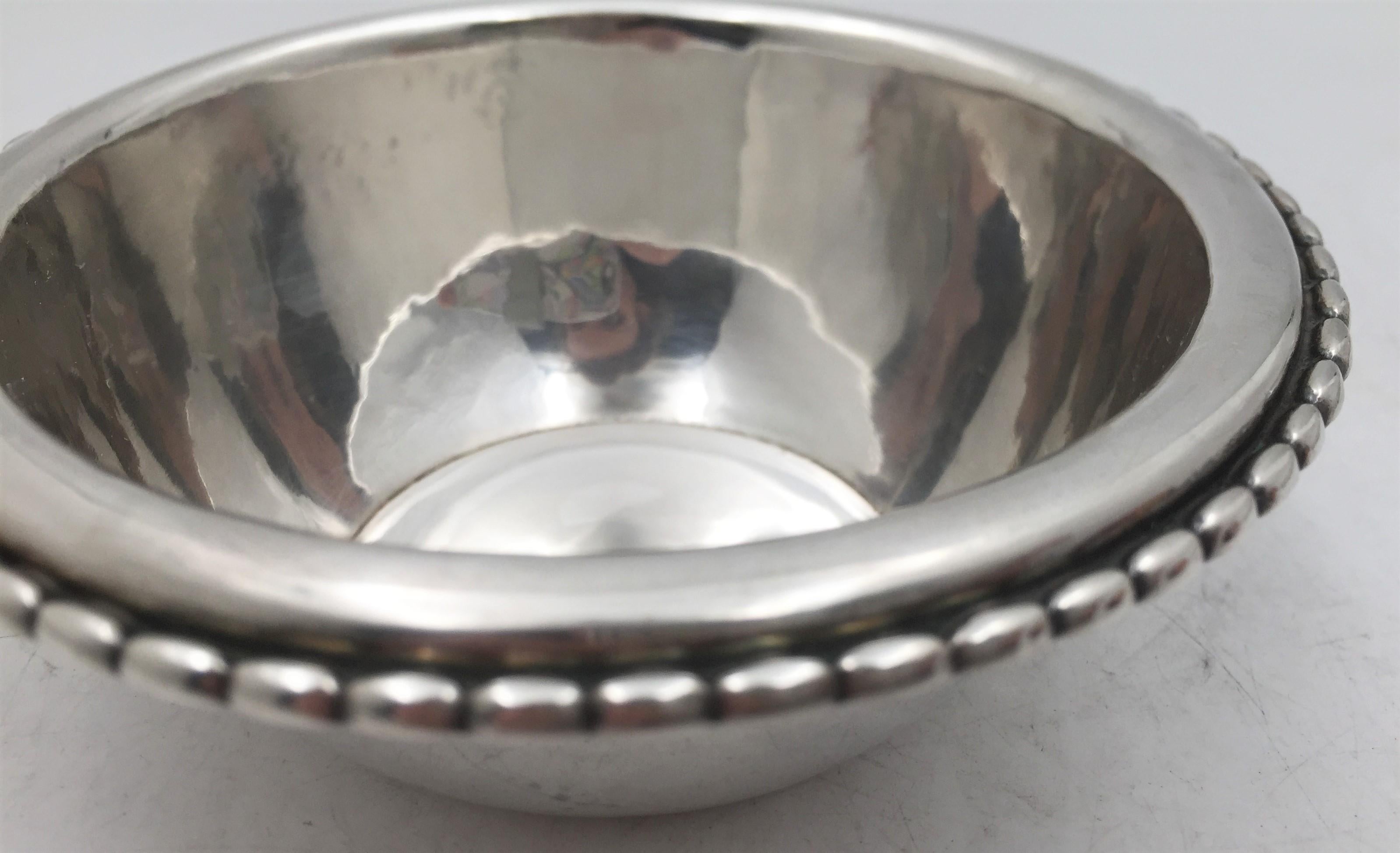 XX secolo Piatto/ciotola in argento sterling Georg Jensen con motivo a corda #290 del 1920 in vendita