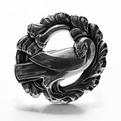 Georg Jensen: Taubenbrosche aus Sterlingsilber