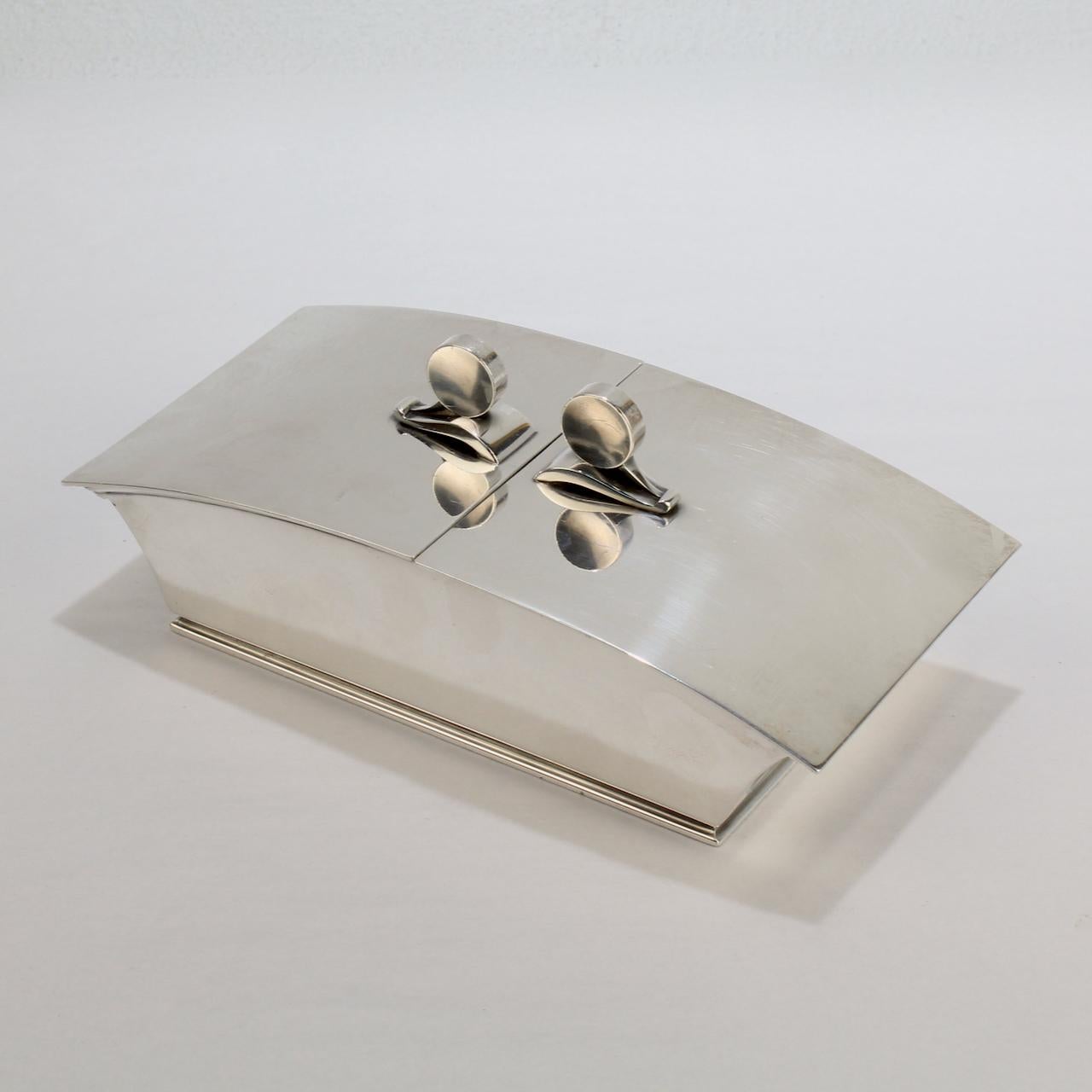 Georg Jensen Sterling Silver Dresser or Cigarette Box #829A by Harald Nielsen 7