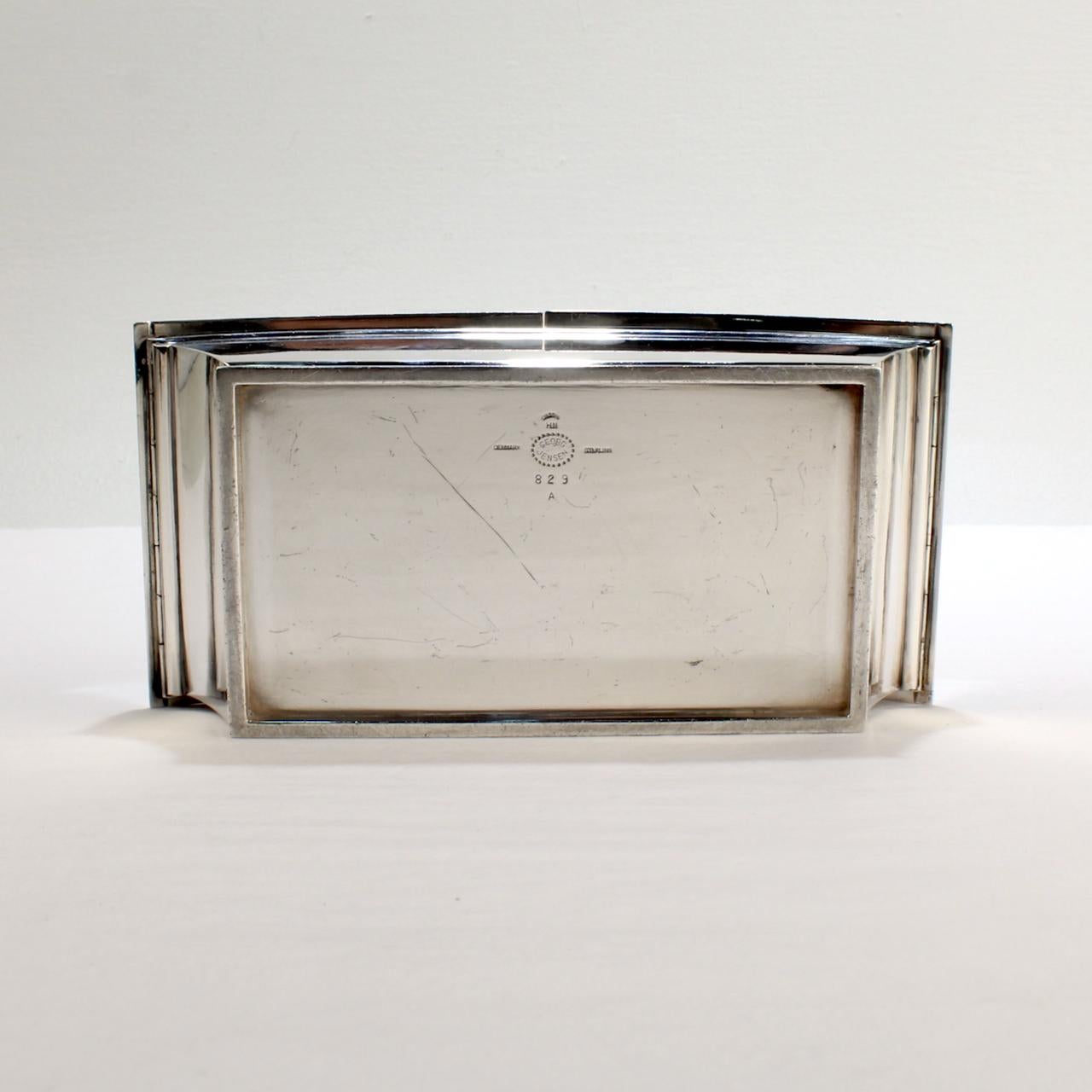 Georg Jensen Sterling Silver Dresser or Cigarette Box #829A by Harald Nielsen 8
