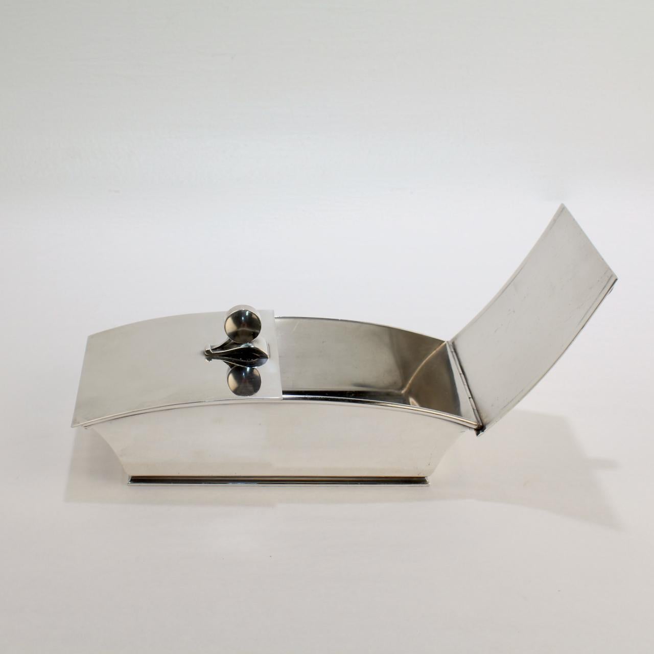 Georg Jensen Sterling Silver Dresser or Cigarette Box #829A by Harald Nielsen 3