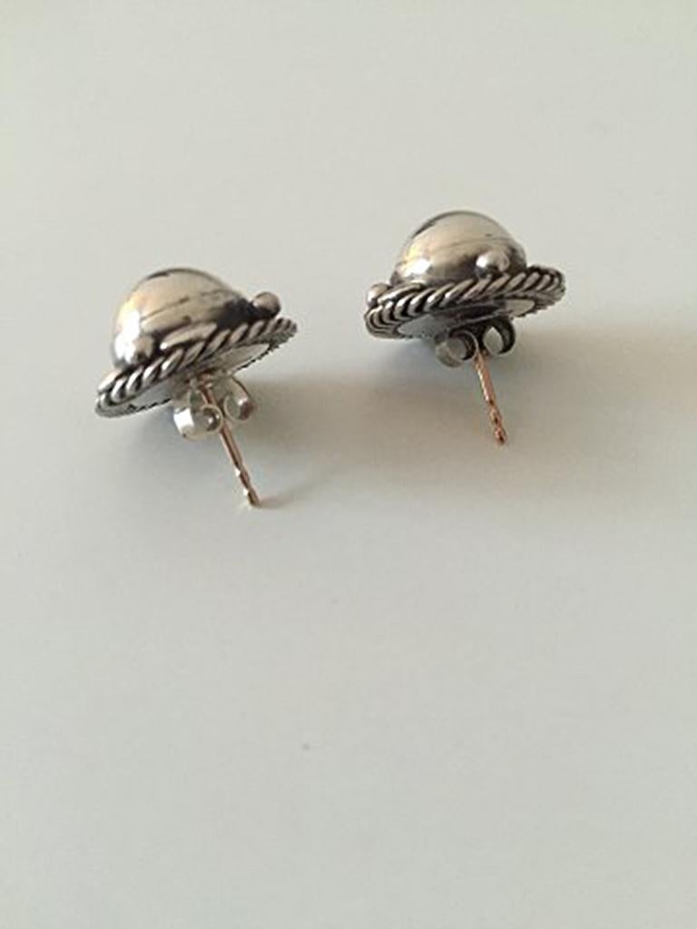 Art Nouveau Georg Jensen Sterling Silver Earrings No 39B