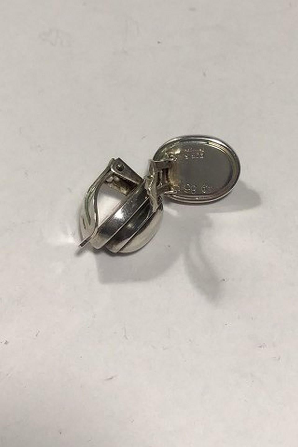 georg jensen silver clip on earrings
