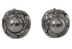 Georg Jensen Sterling Silver Earrings No.74 with Screw-Backs
