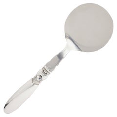 Georg Jensen Sterling Silver Egg Server in the 'Cactus' Pattern