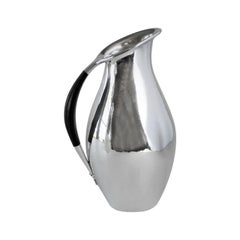 Georg Jensen Sterling Silver Extra Large Pitcher with Ebony Handle, No.432F by J