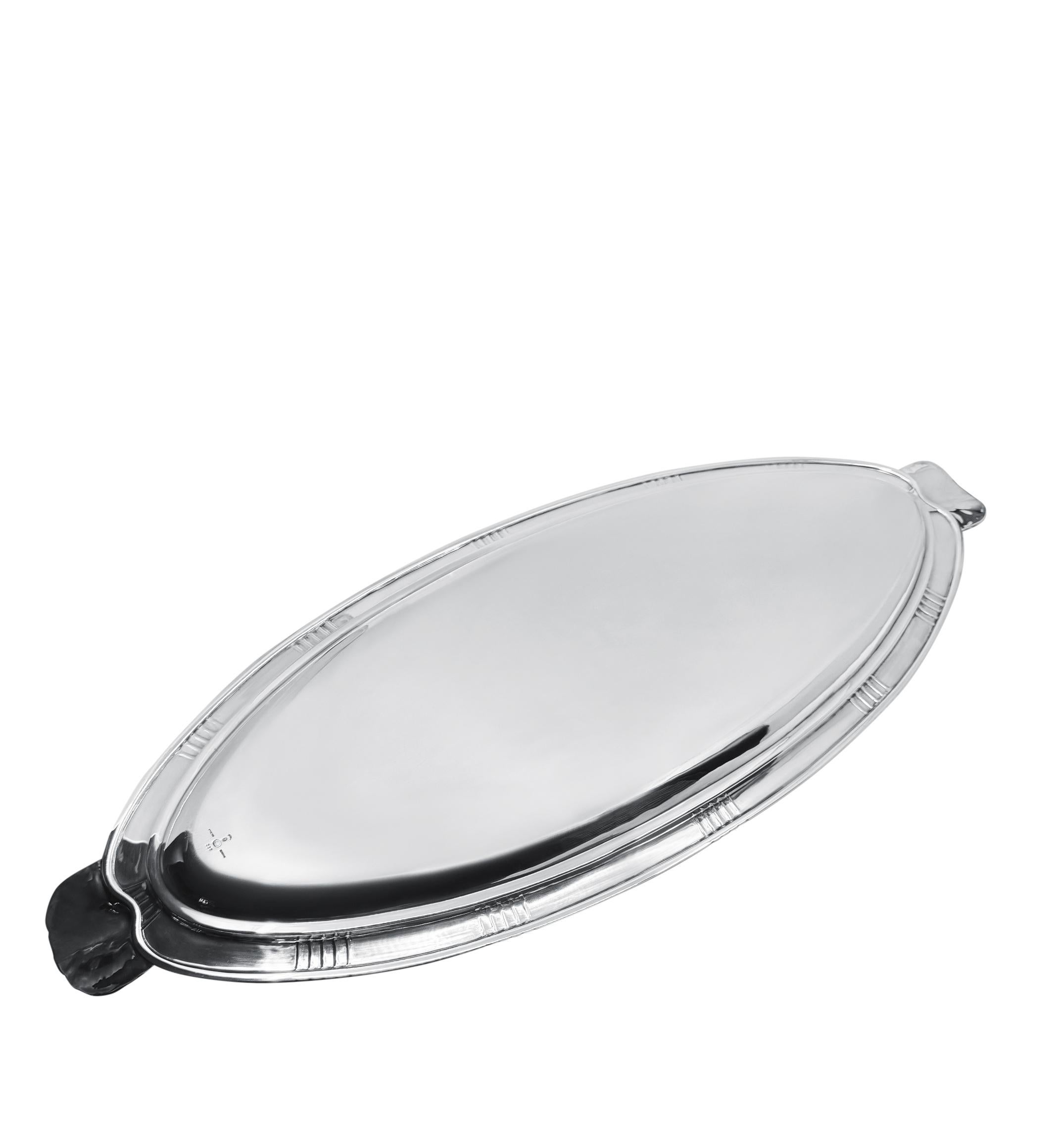 Piatto e coperchio a forma di pesce in argento sterling di Georg Jensen, Design/One 335 In condizioni ottime in vendita a Hellerup, DK