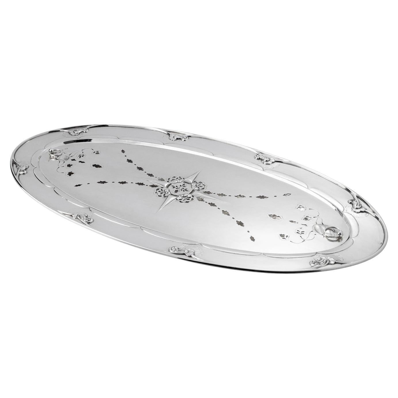 Plat à poisson et Mazarine en argent sterling de Georg Jensen n° 206 en vente