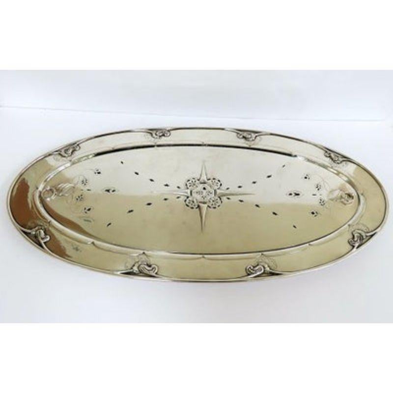 Georg Jensen Sterling Silver Fish Tray with Drainer No 230a In Good Condition For Sale In Copenhagen, DK