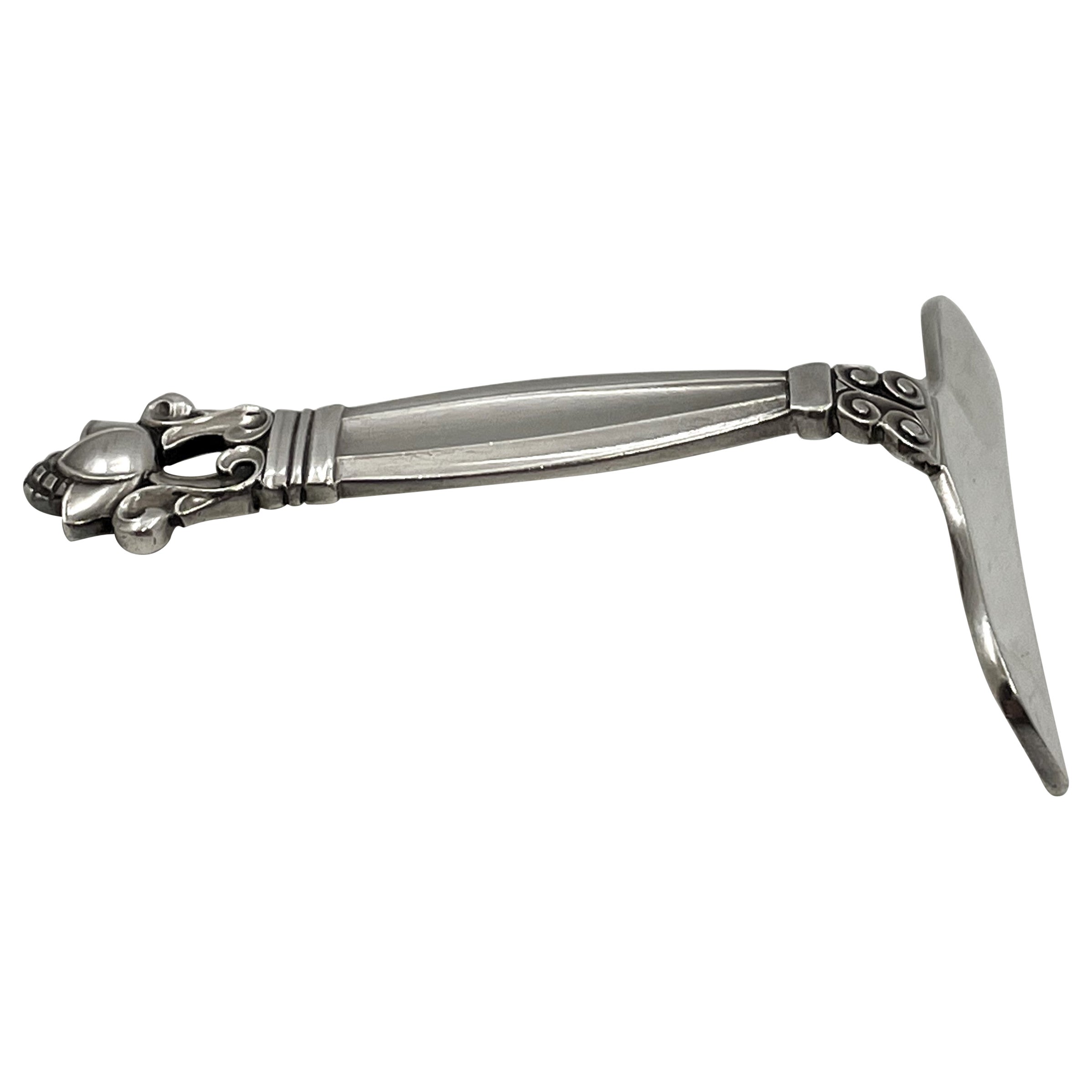 Georg Jensen Sterling Silver Food Pusher in Acorn Pattern
