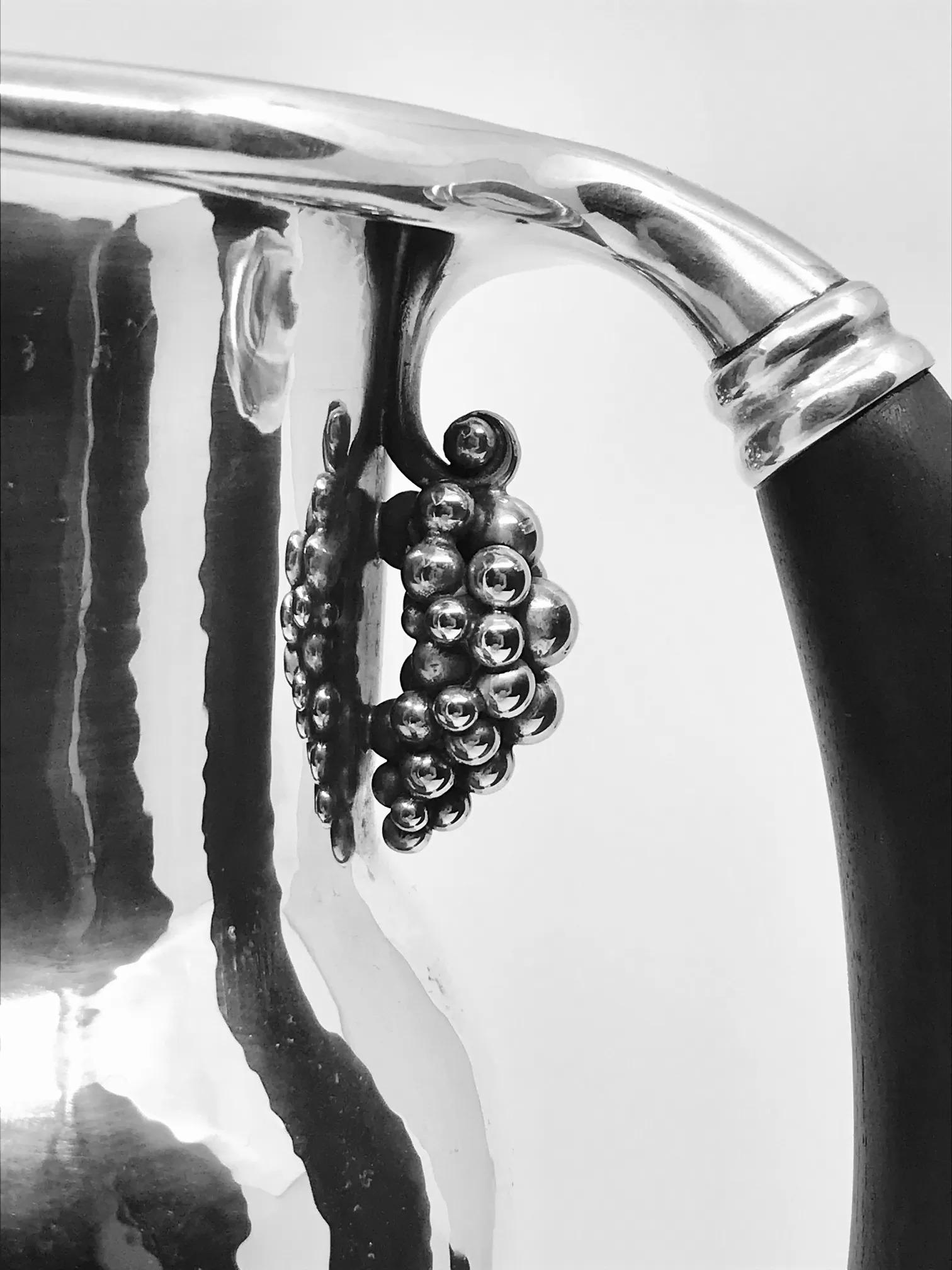 Georg Jensen Jarra de uvas de plata de ley 407b Hecho a mano en venta