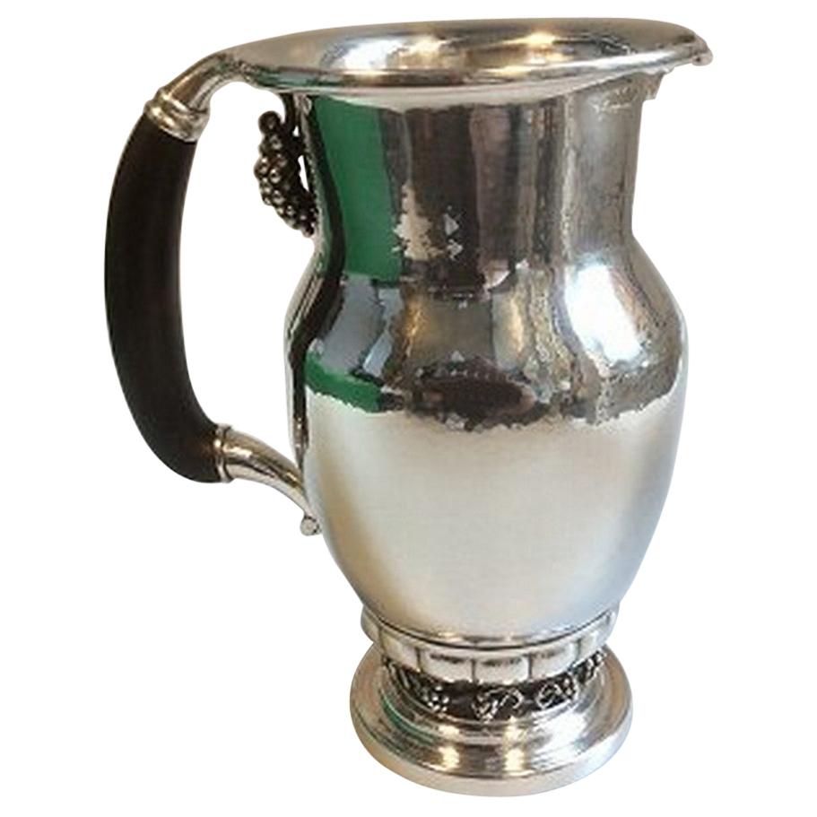 Georg Jensen Sterling Silver Grape Pitcher No 407A with Old Marks For Sale