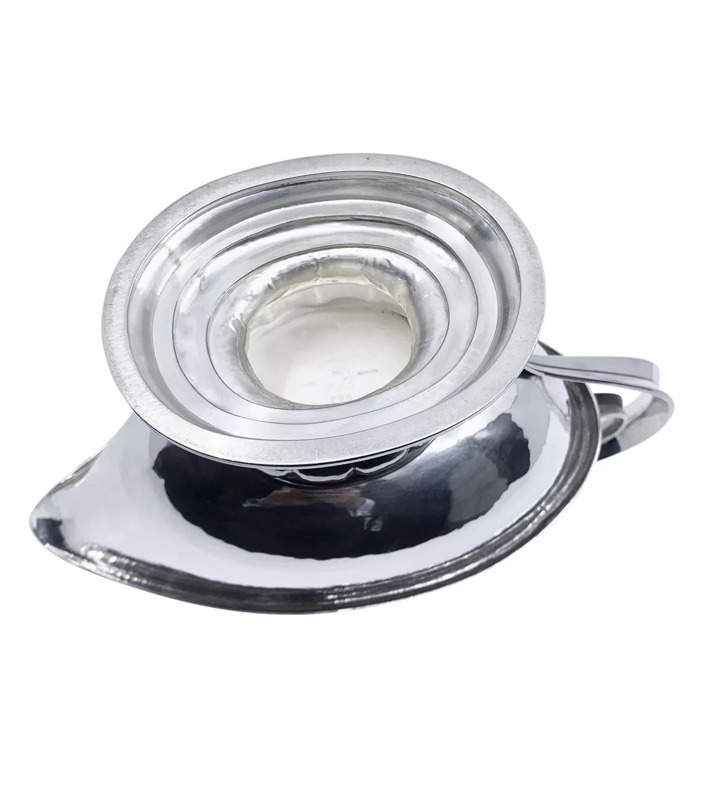 Art Nouveau Georg Jensen - Barattolo per Sauce d'uva in argento sterling 296 in vendita