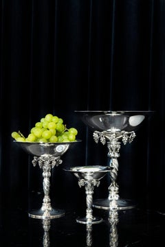 Georg Jensen Sterling Silver Grape Tazza 263B, 1918