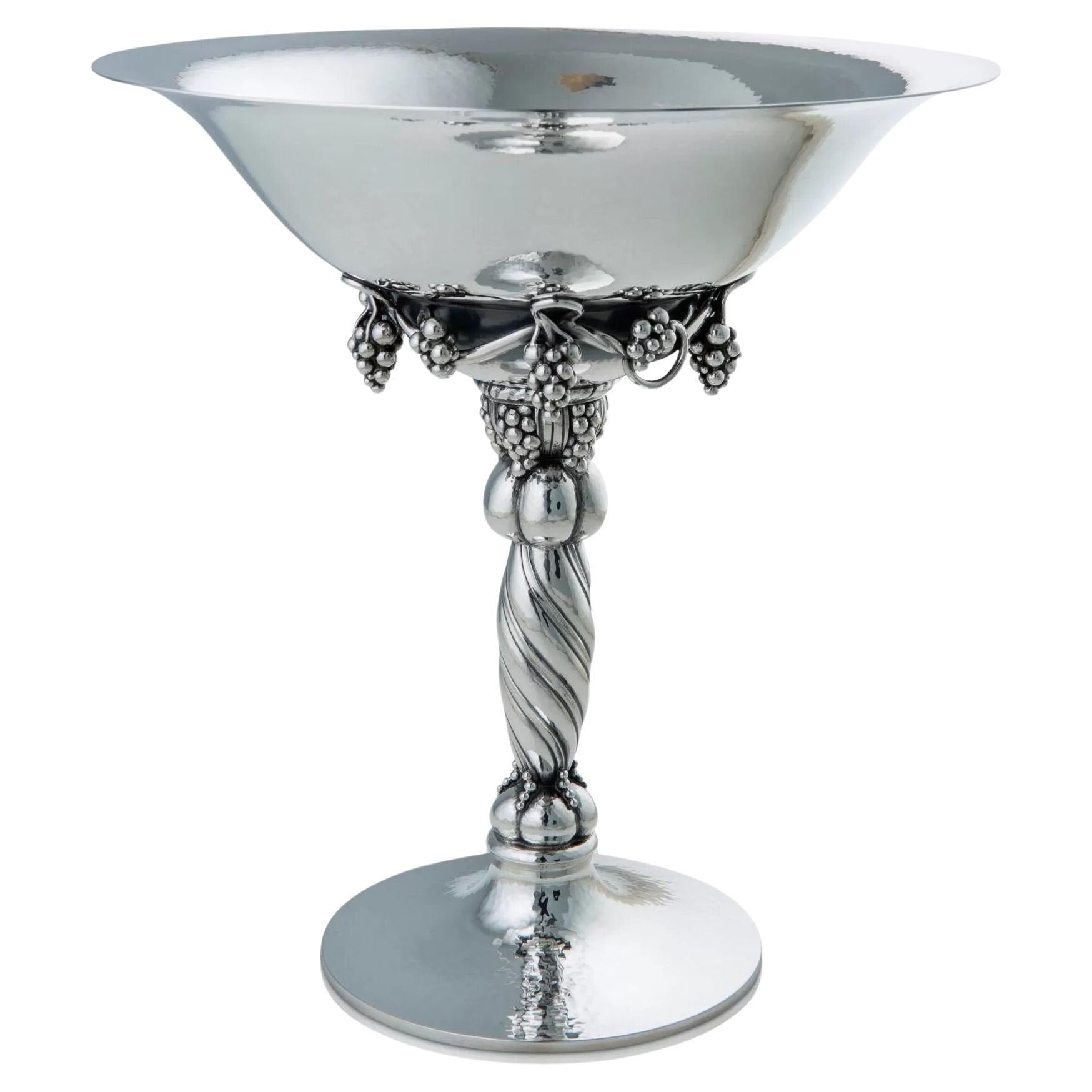 Georg Jensen Tazza de uvas de plata de ley 264B