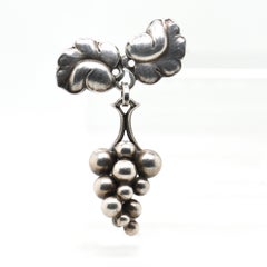 Georg Jensen Sterling Silver "Grapes" Brooch or Pin No. 217A