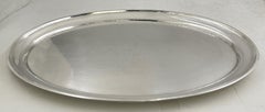 Georg Jensen Sterling Silver Hammered Platter Tray in Continental Pattern #223C