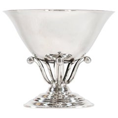 Georg Jensen Sterling Silver Handcrafted Footed Bowl No 6 by Johan Rohde