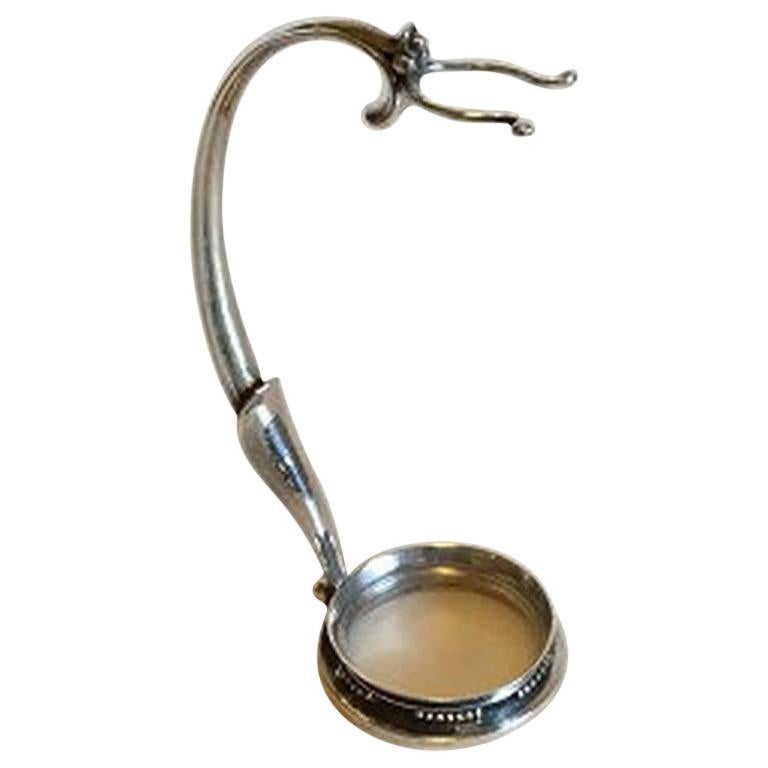 Jensen Oval Sterling Silver Serving Tray No. 251C with Wooden