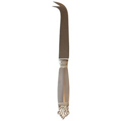 Georg Jensen Sterling Silver Handle/Stainless Steel Acanthus Cheese Knife