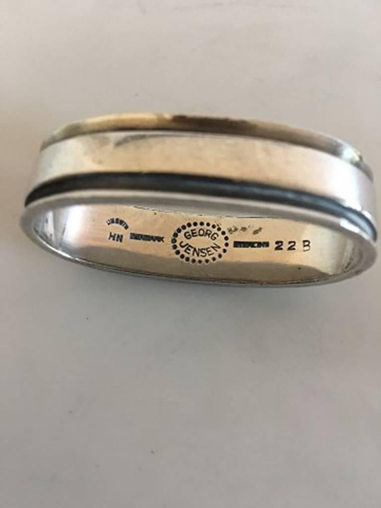 Art Deco Georg Jensen Sterling Silver Harald Nielsen Napkin Ring #22B For Sale