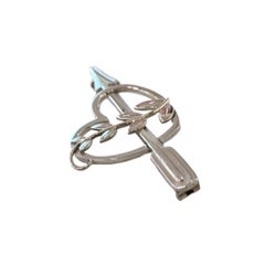 Georg Jensen Sterling Silver Heart Brooch